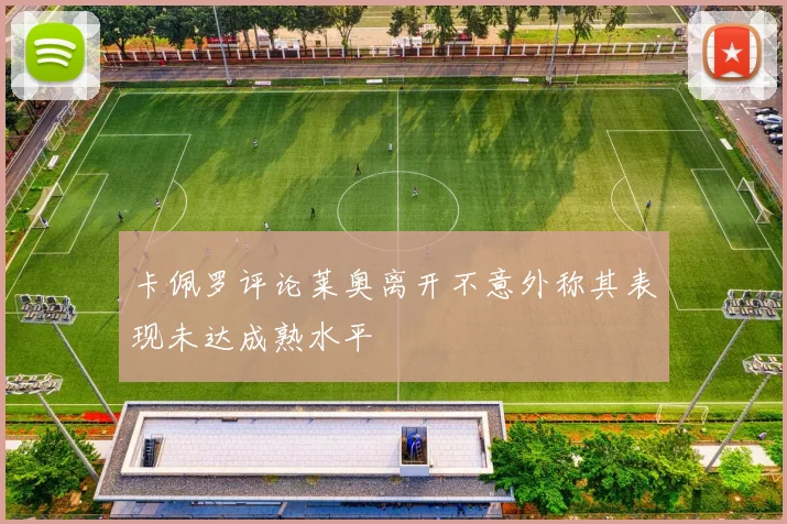 卡佩罗评论莱奥离开不意外称其表现未达成熟水平